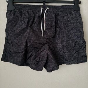 DSQUARED2 Black Patterned Swim Trunks